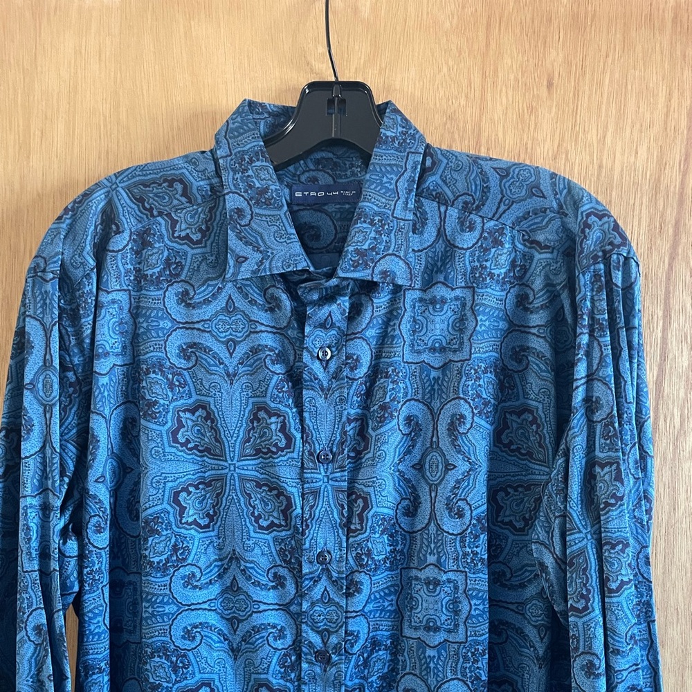 NWT ETRO Milano  Floral Paisley Men’s Shirt. EU 44 - Picture 2 of 8